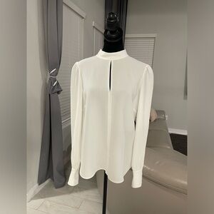 A.L.C. Marina Long-Sleeve Crepe Blouse US 8